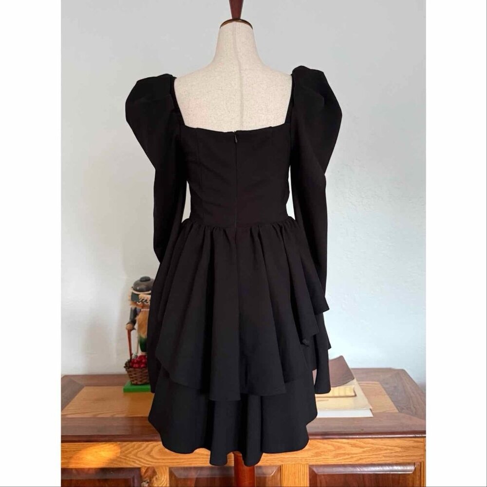 Selkie The Caviar Boleyn Dress Black Sz Small - Picture 4 of 12